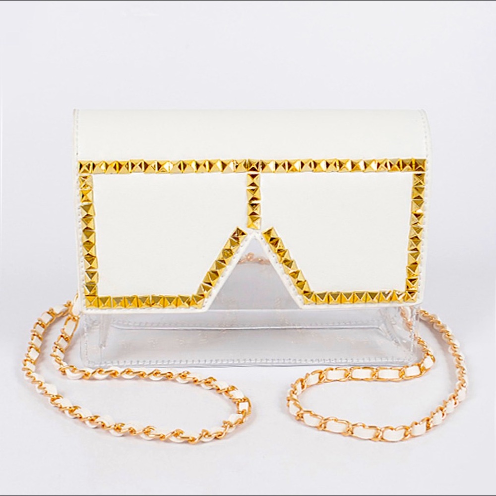 White Studded Handbag